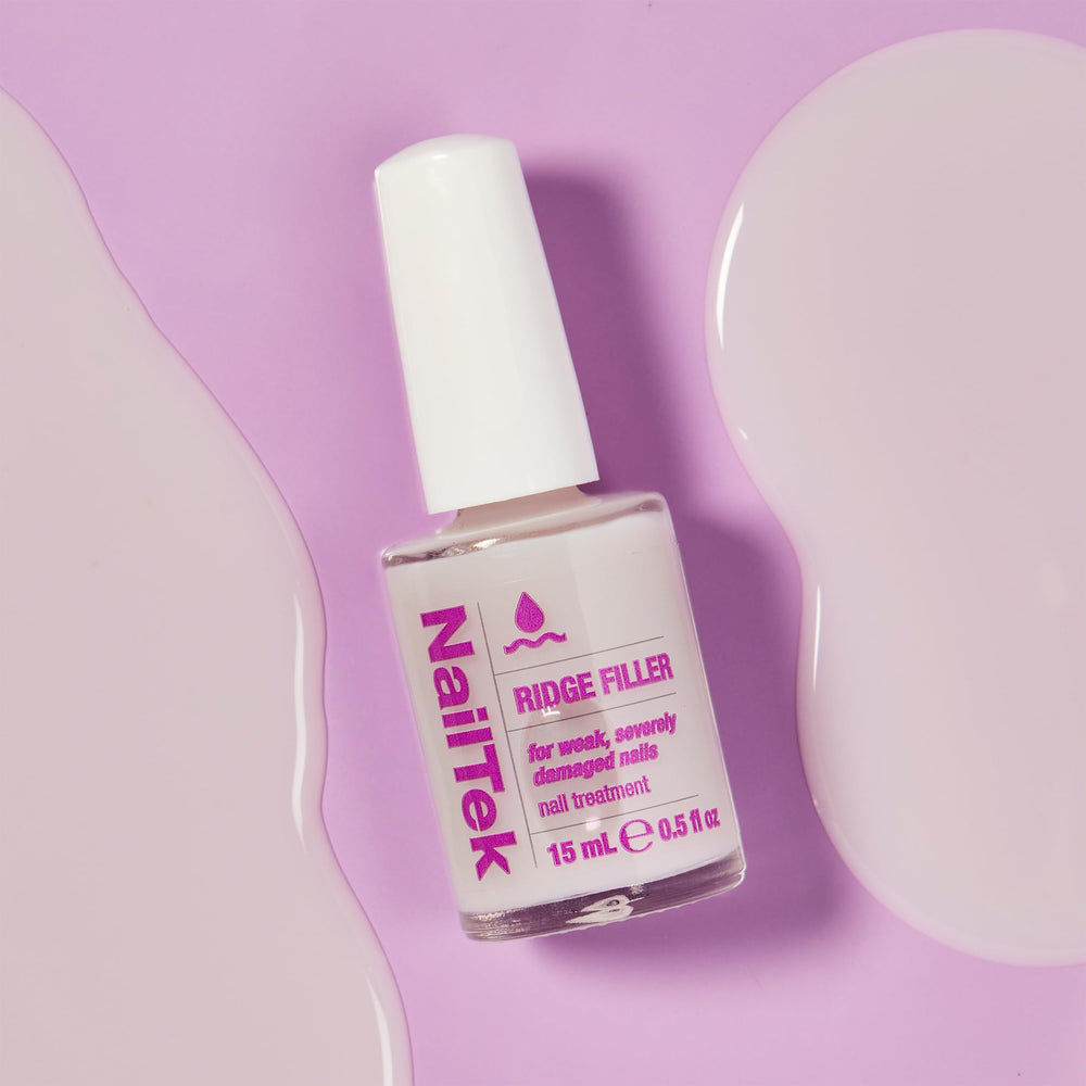 Nail Tek Ridge Filler boosts polish adhesion during color application