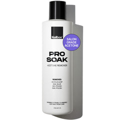 Nailboo 100% acetone remover bottle close-up for quick polish removal