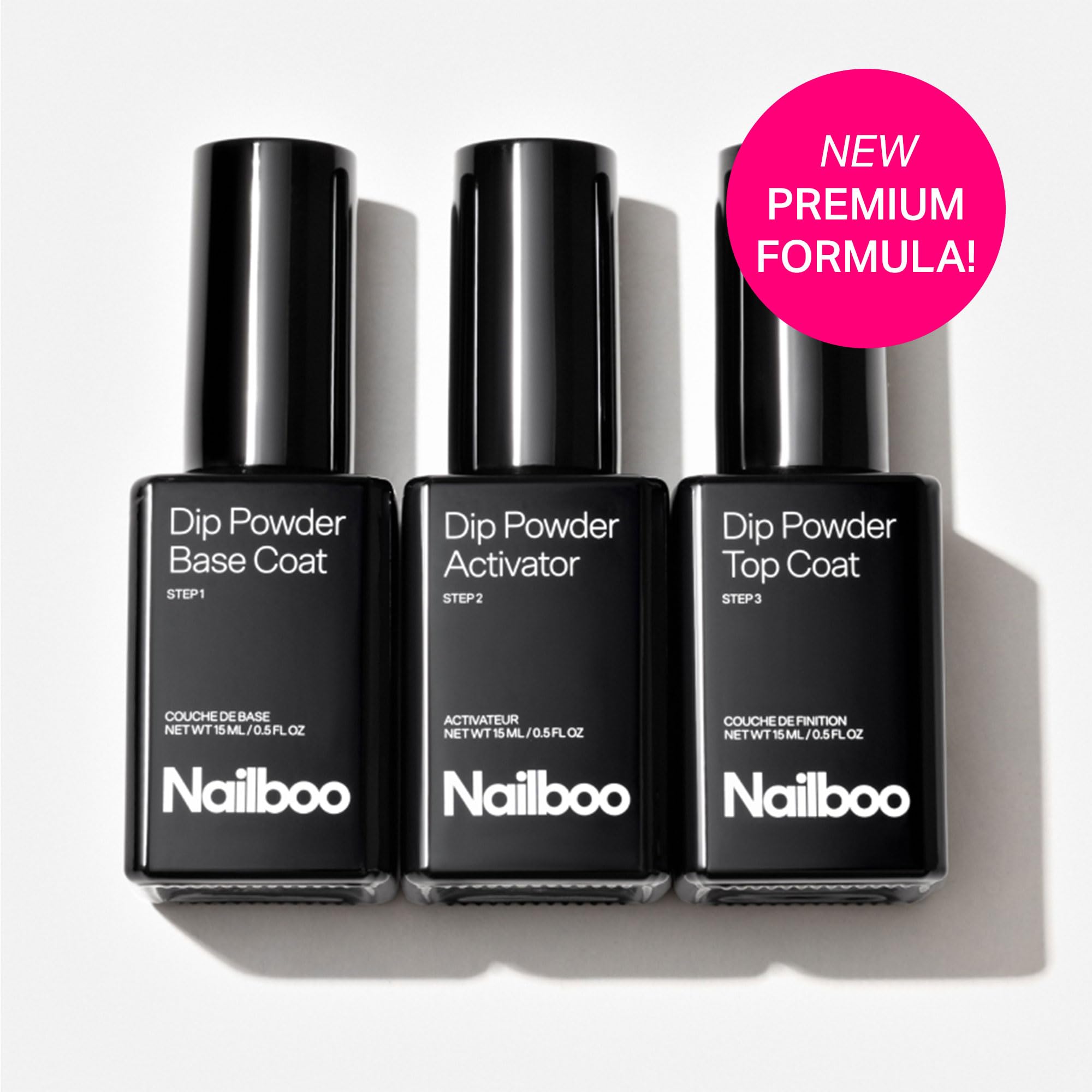 Nailboo build powder dipping closeup for even coverage