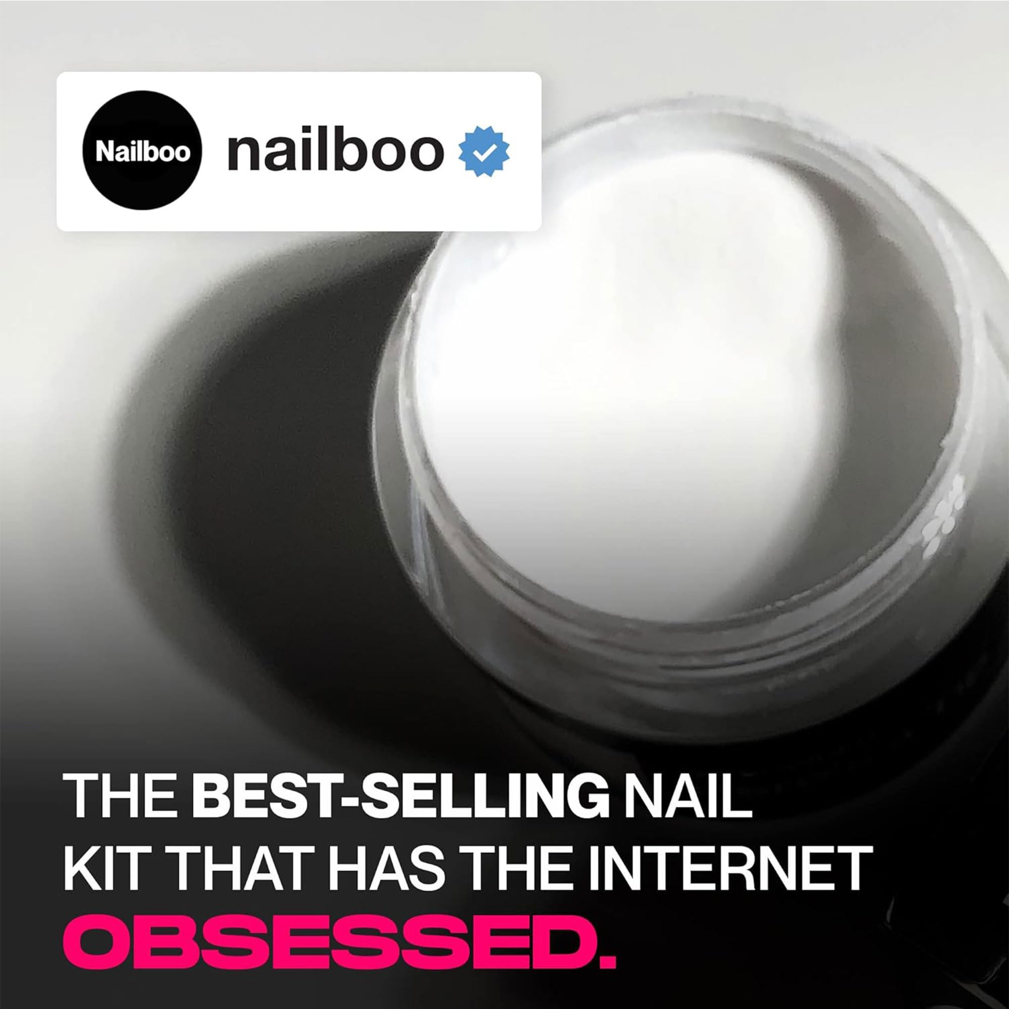 Nailboo-build-powder close-up showing smooth base for durable dips and even coverage.