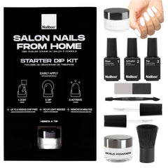 Nailboo Here's a Tip dip powder in focus for precise color application and long-wear results.