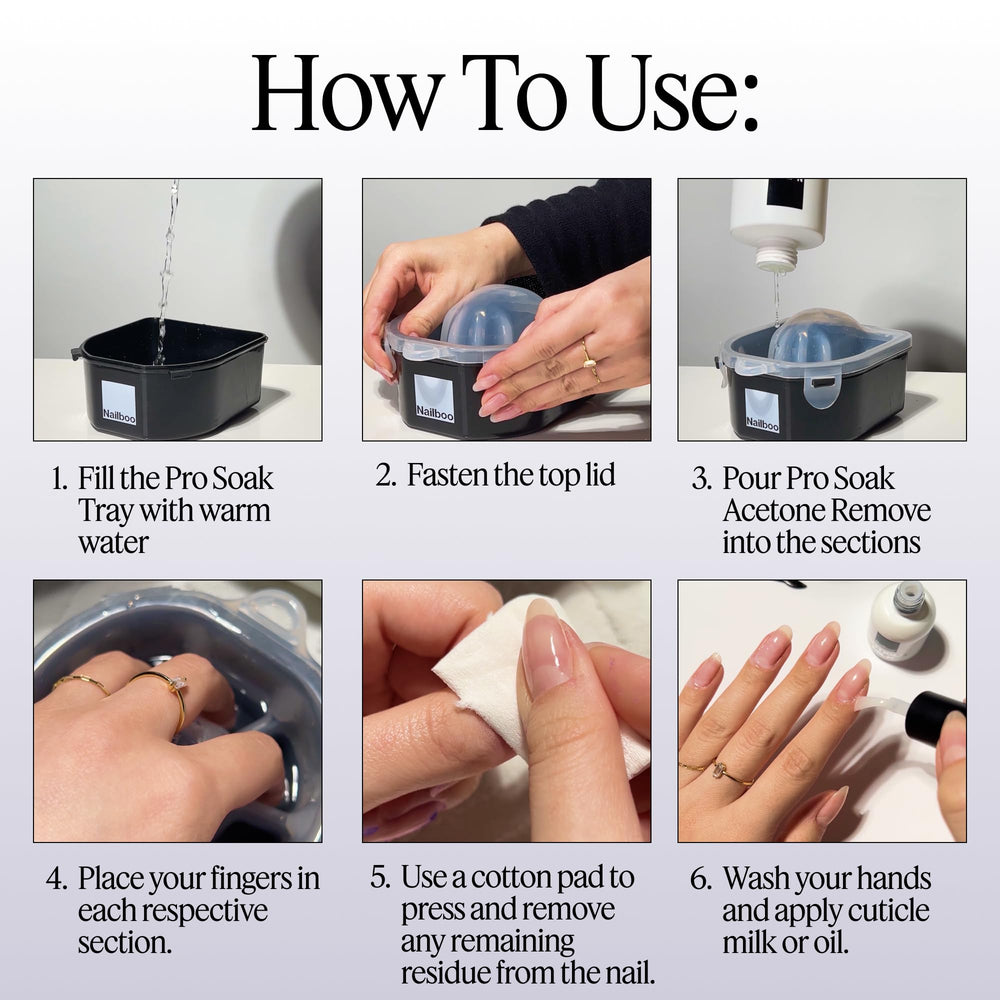 Nailboo remover with cotton round for traditional polish removal