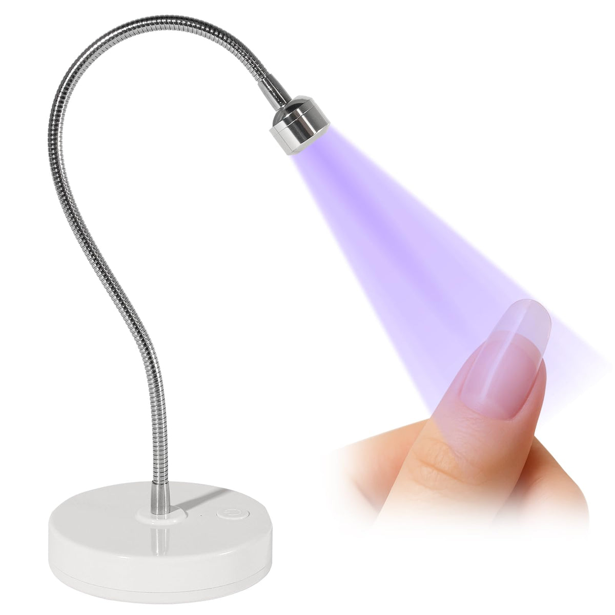 NailFace Flash Cure Lamp with 5x magnification lens for precise home gel curing.