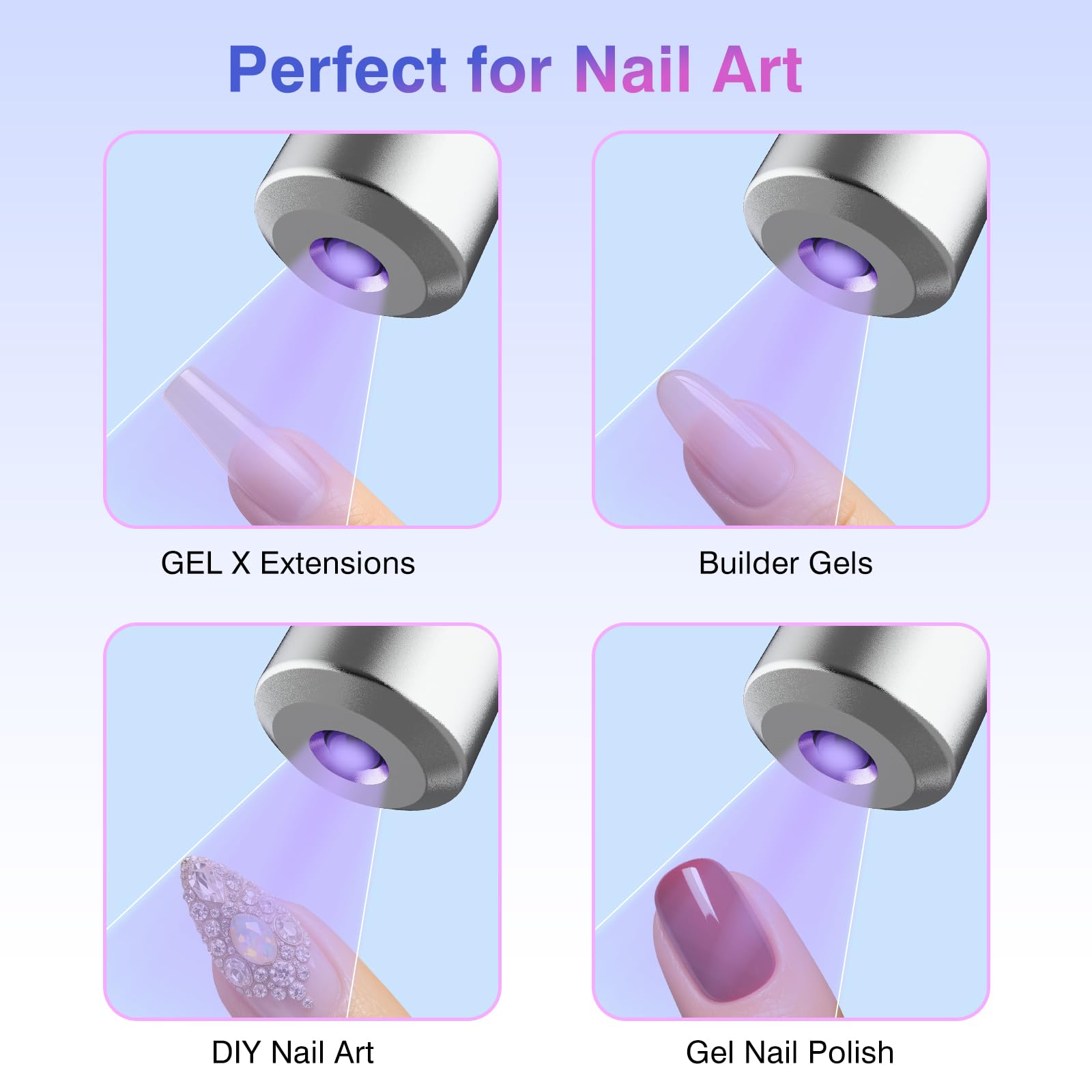 NailFace Flash Cure Lamp auto-timer supports quick 60-second sessions.