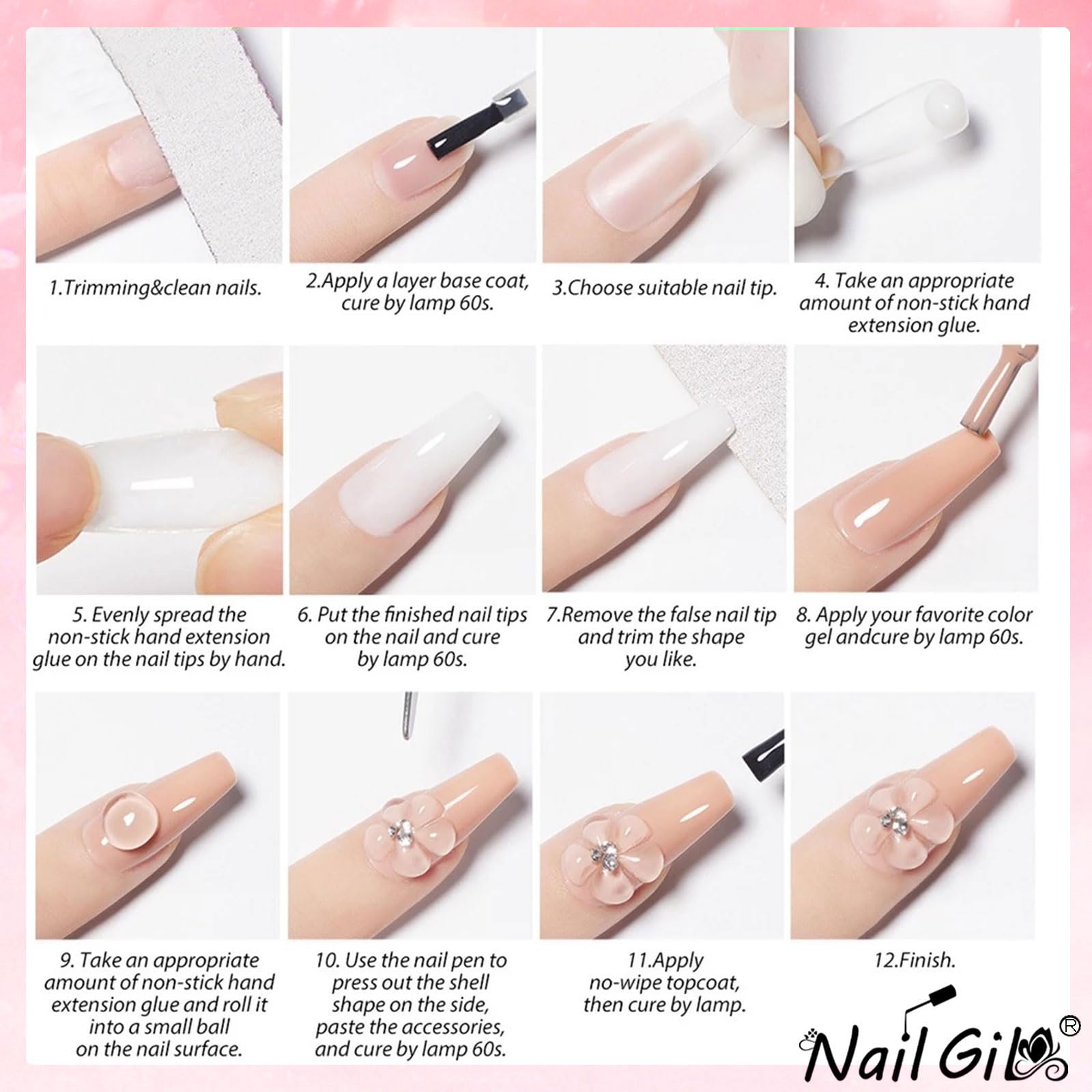 NAIL GIL gel transparente de builder con alta tenacidad