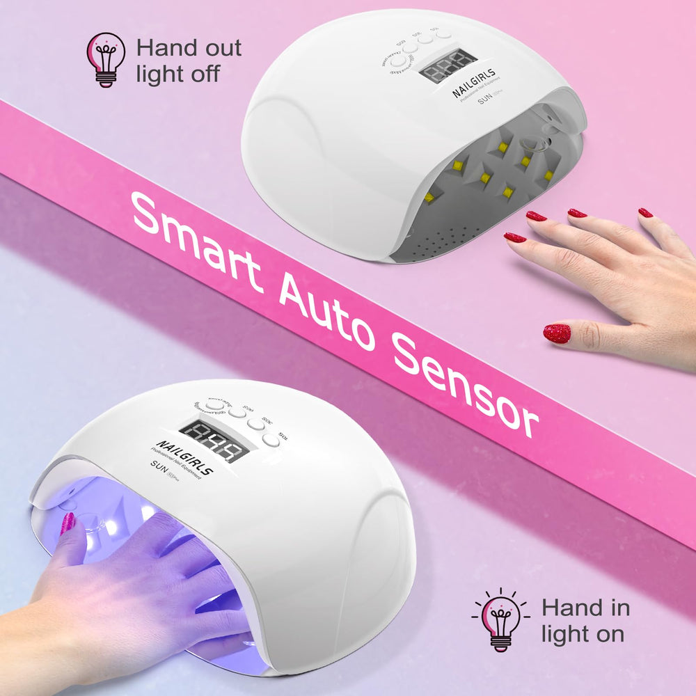 NAILGIRLS 150W lamp detachable tray enables easy toe and finger nail use