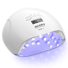 NAILGIRLS 150W nail lamp front view promotes quick curing with 36 LEDs