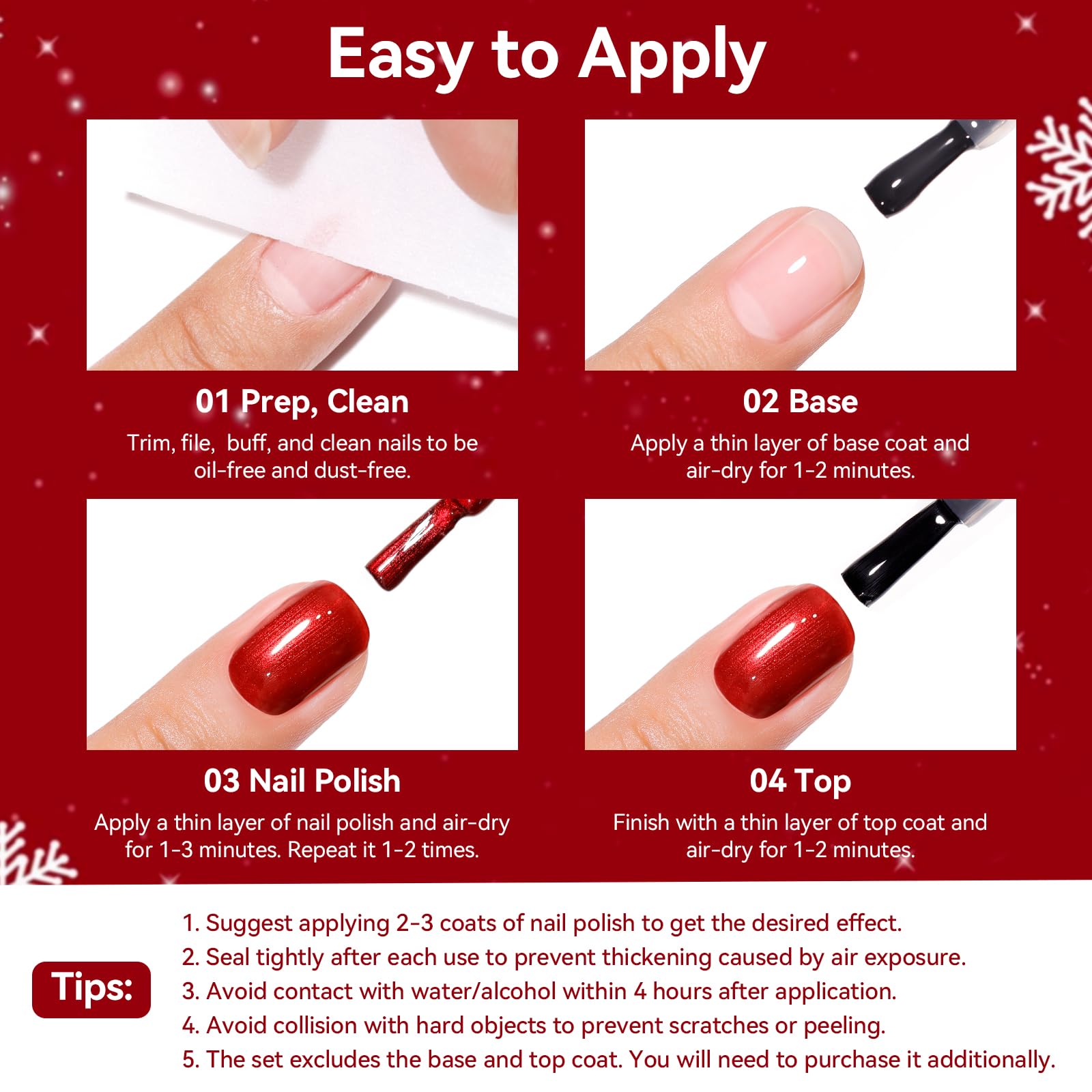 Nailshion base and top coat reminder for long-lasting manicures.