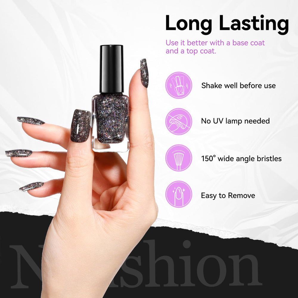 Nailshion Castor Oil and Vitamin E nourishes nails while you polish