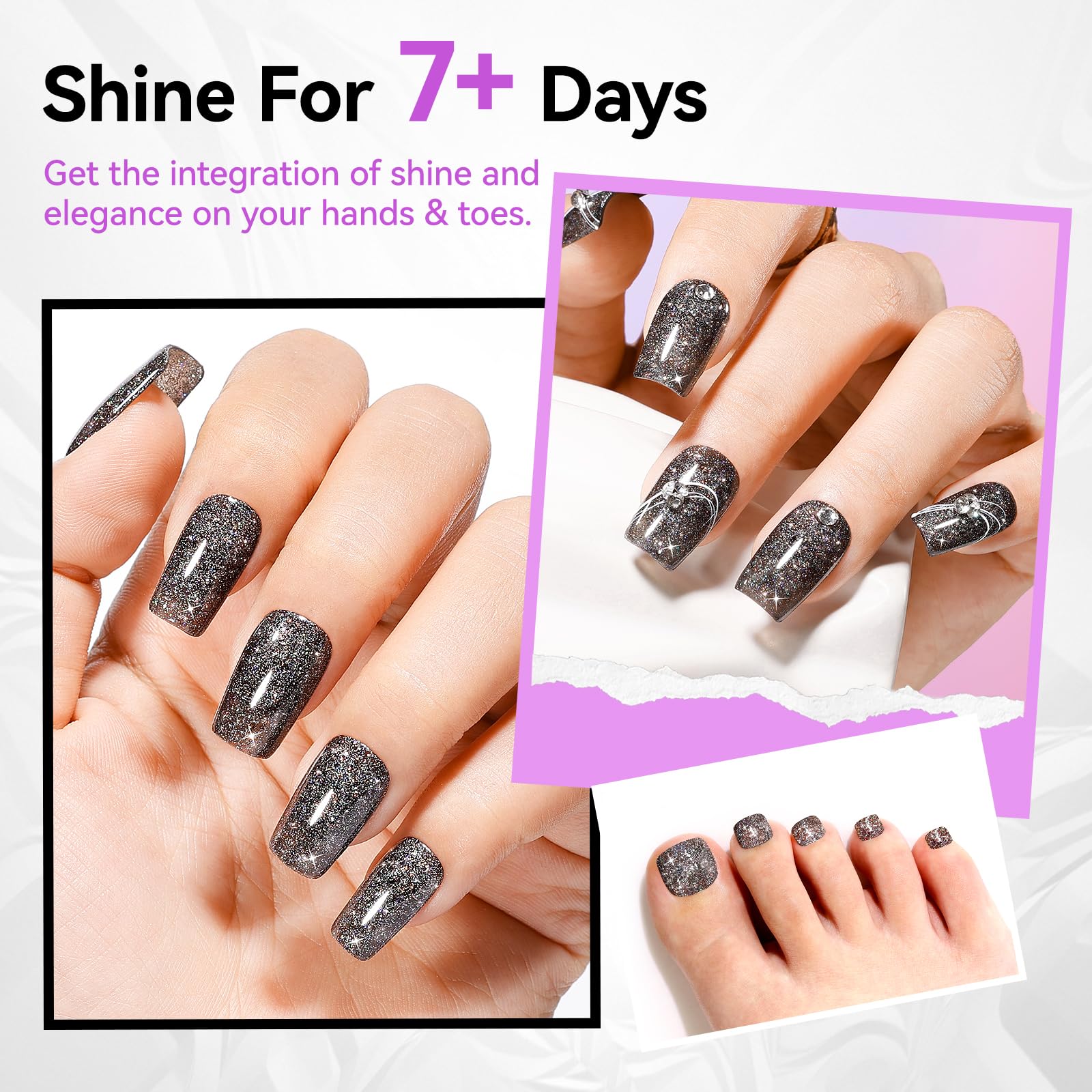 Nailshion Fast Air Dry Nail Polish action shot highlights rapid drying capability