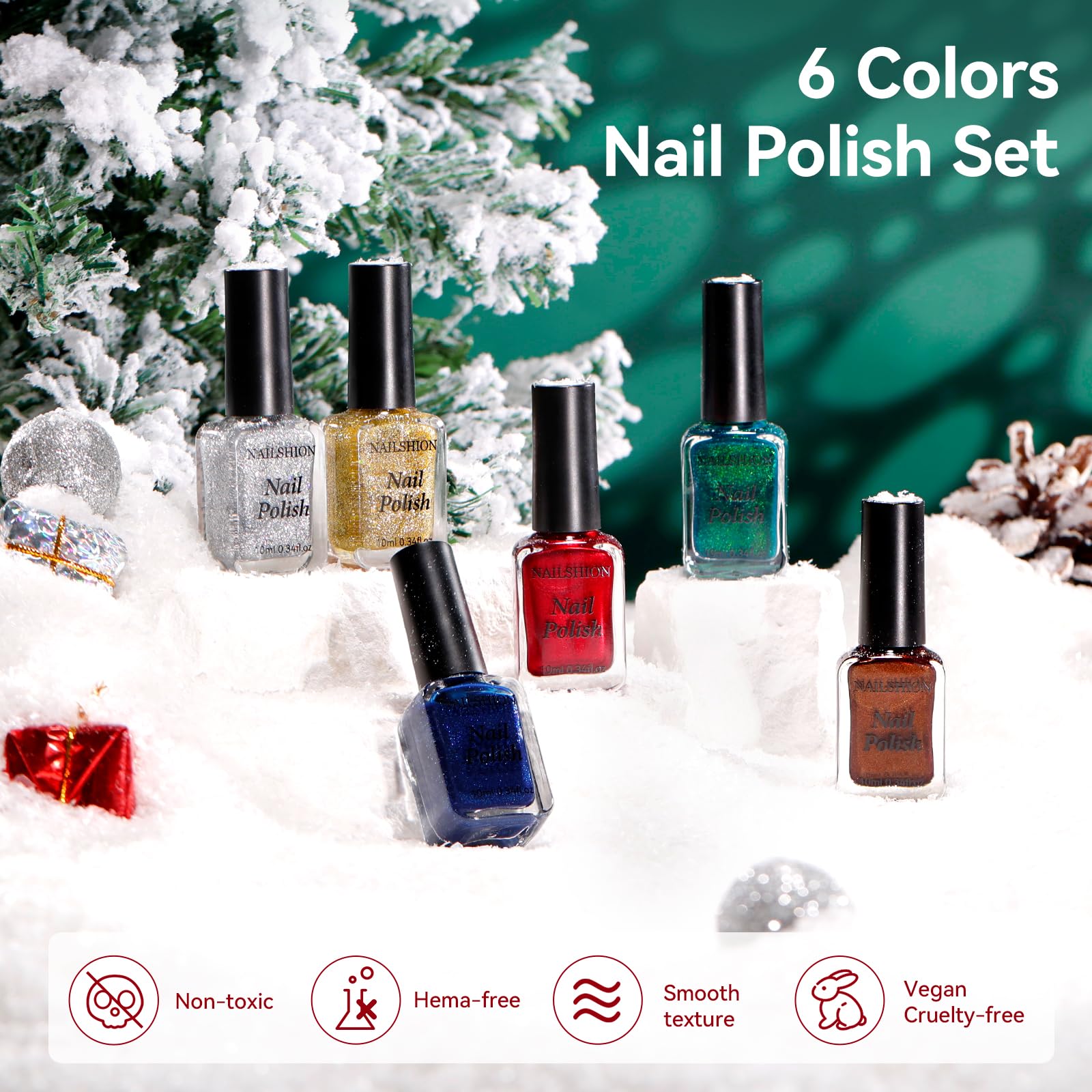 Nailshion high shine and durability for chip-resistant wear.