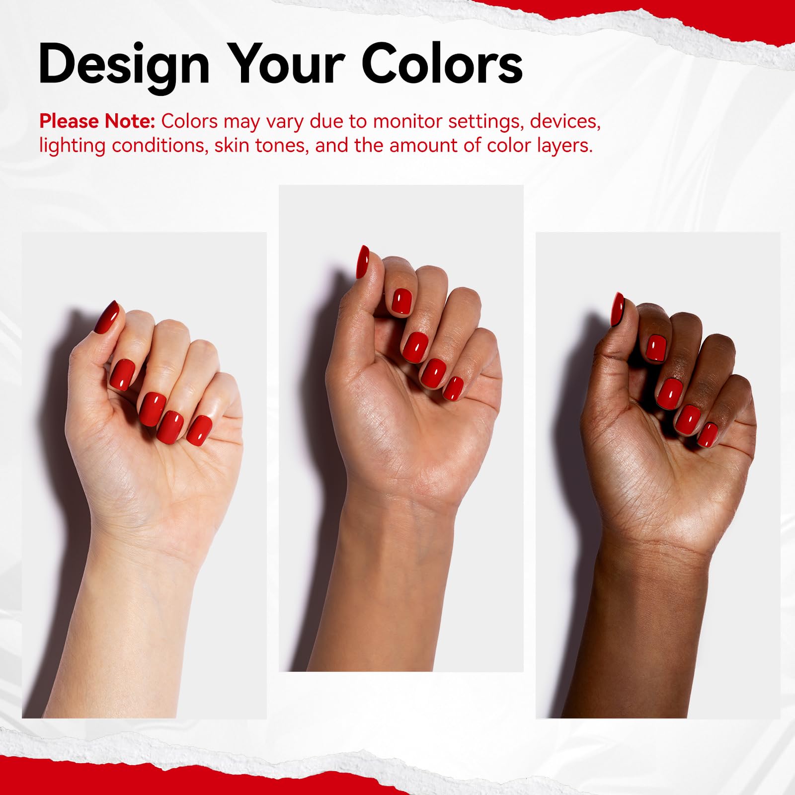 Nailshion base coat ready with red polish for durable manicure.