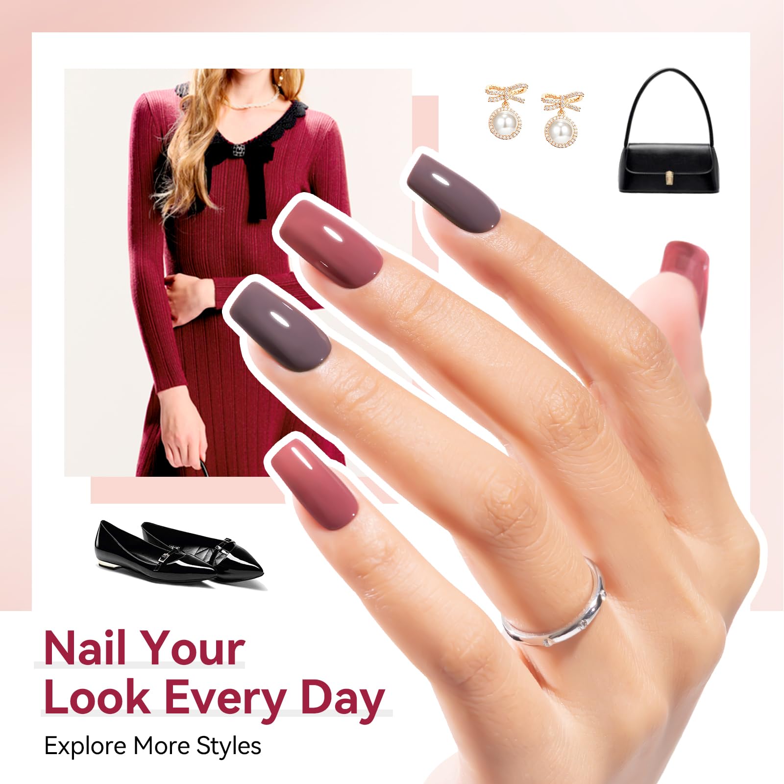 Nailshion Nude Grays: caja regalo lista para sorprender a alguien especial.