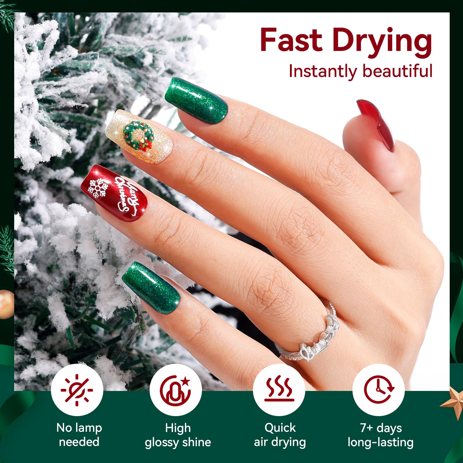 Nailshion wide flat brush aids smooth, even coverage in fewer strokes.