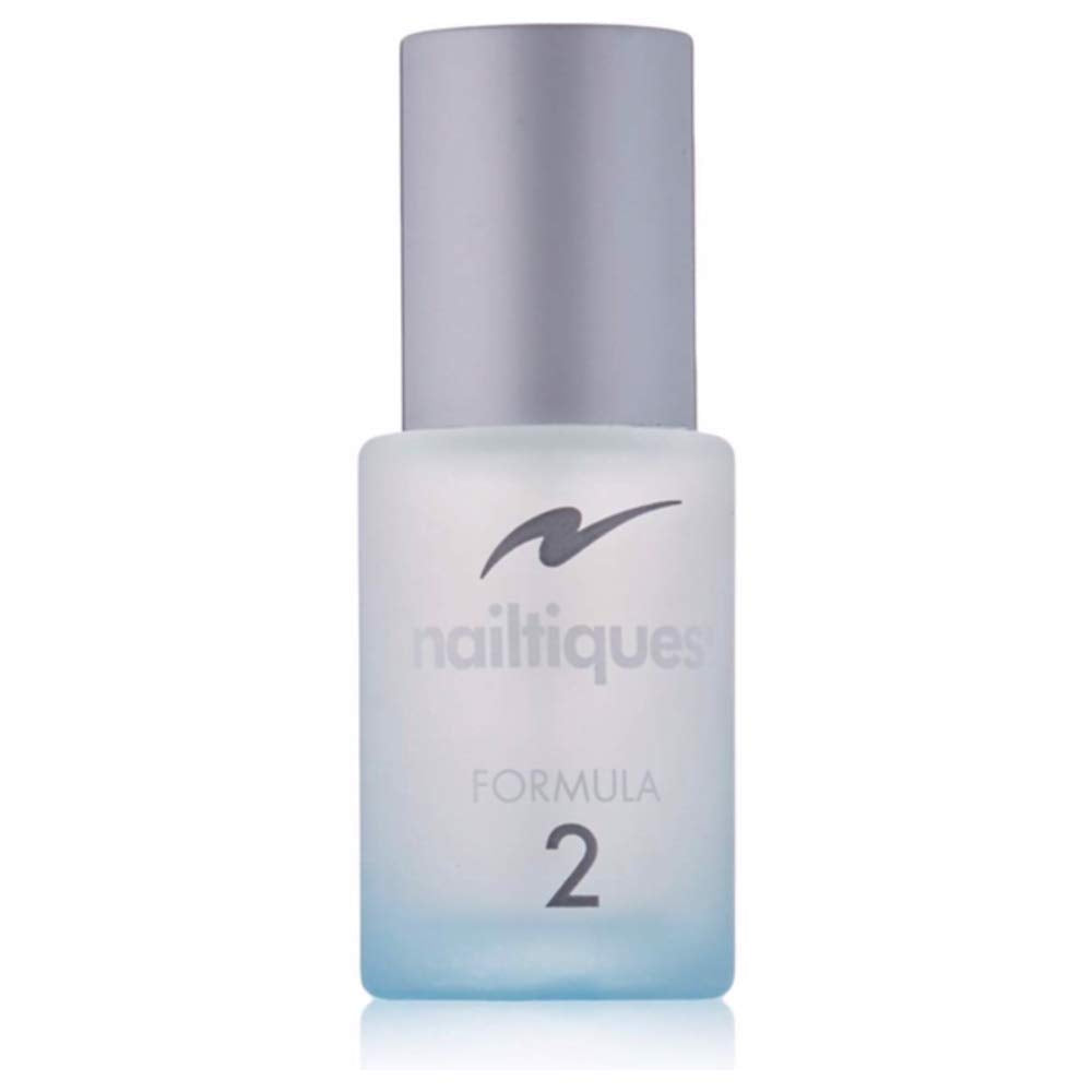 Nailtiques Formula 2 Nail Protein bottle boosts strength for soft, peeling nails.
