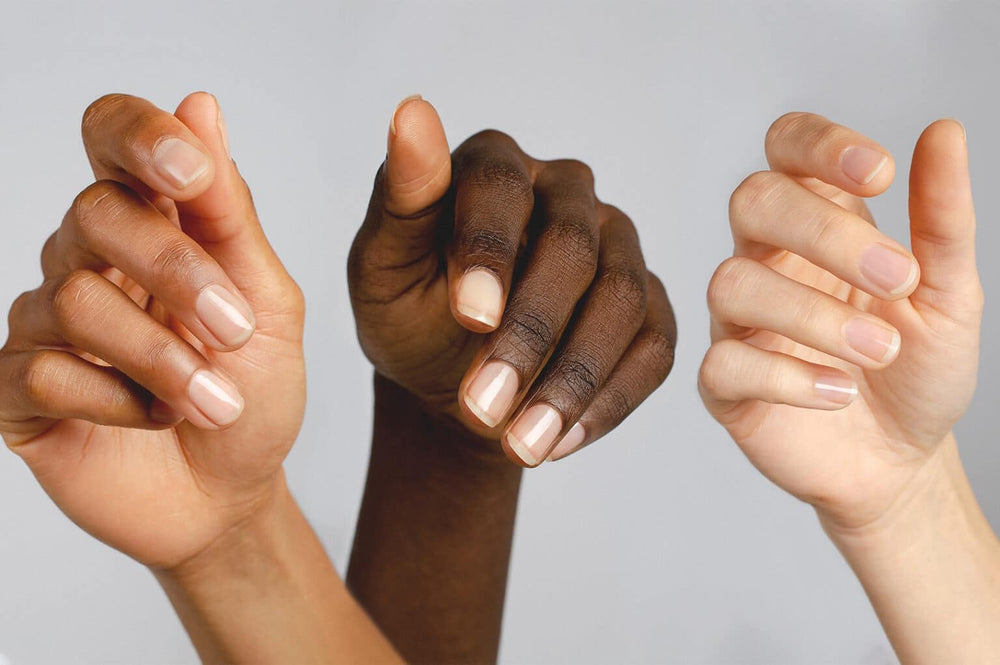 Nailtiques Formula 2 nails before-after sequence shows stronger-looking nails