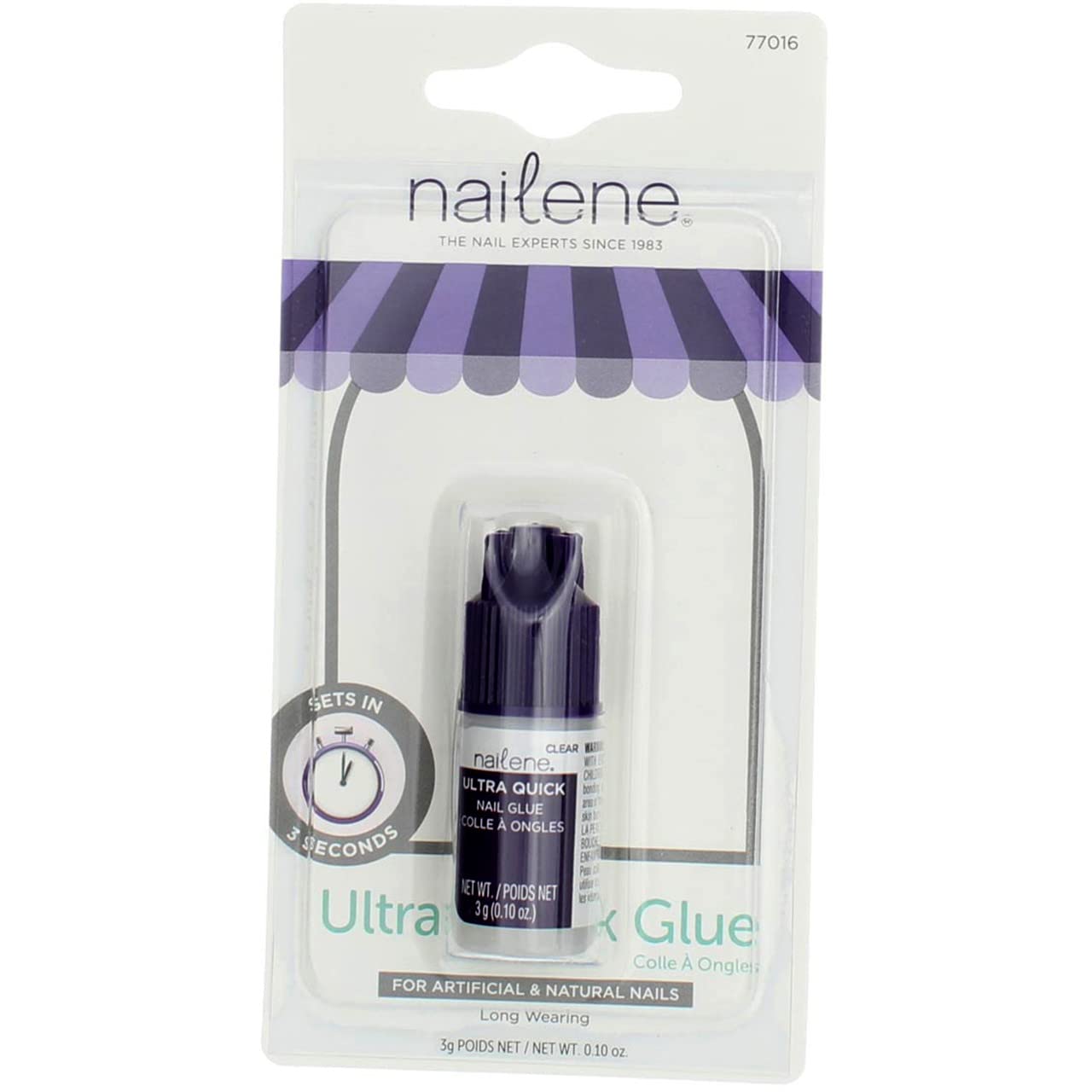 Nailtiques Ultra Quick Nail Glue 3-pack applicator tip ready for precise placement and repair