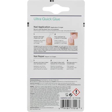 Nailtiques Ultra Quick Nail Glue 3-pack packaging box highlighting durable formula