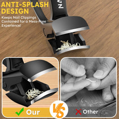 Nailysor built-in nail catcher minimizes mess during grooming