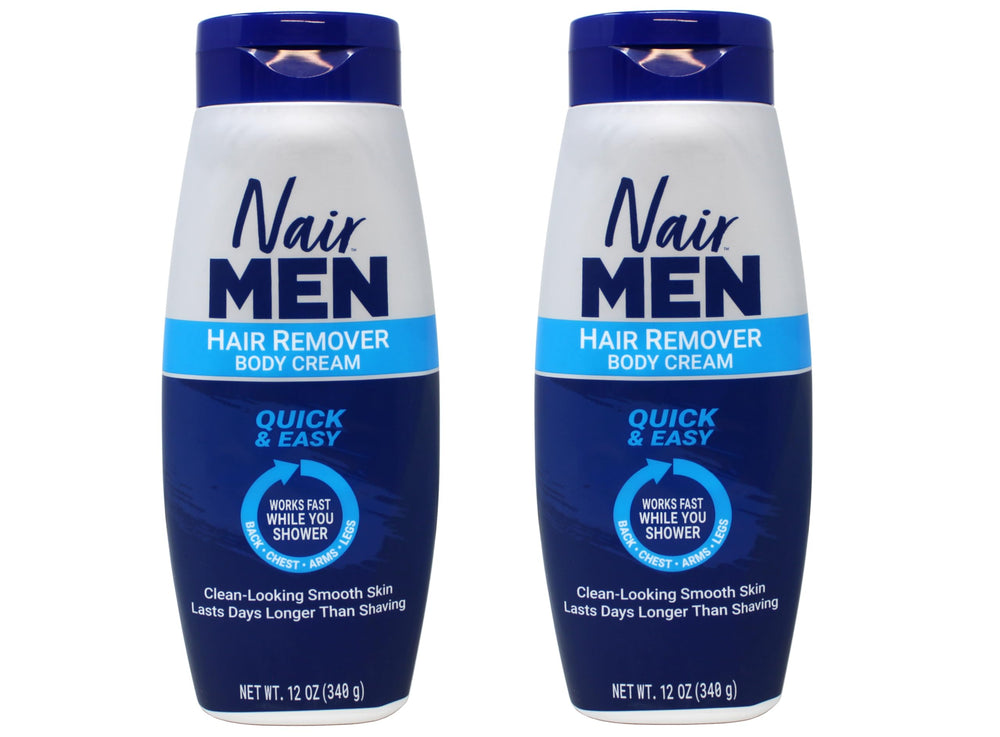 Nair hair remover made in USA label visible, reinforcing quality standards.