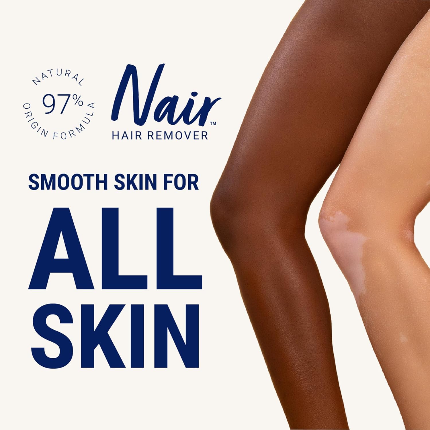 Nair hair remover wax ready-strips body-use on legs shows versatile at-home hair removal.