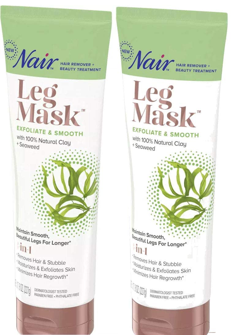 Nair Leg Mask clay application on leg for smoother skin