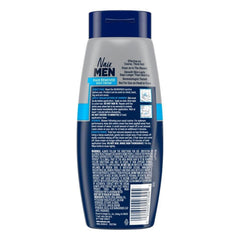 Nair Men Hair Removal Body Cream being applied in shower for convenient use.