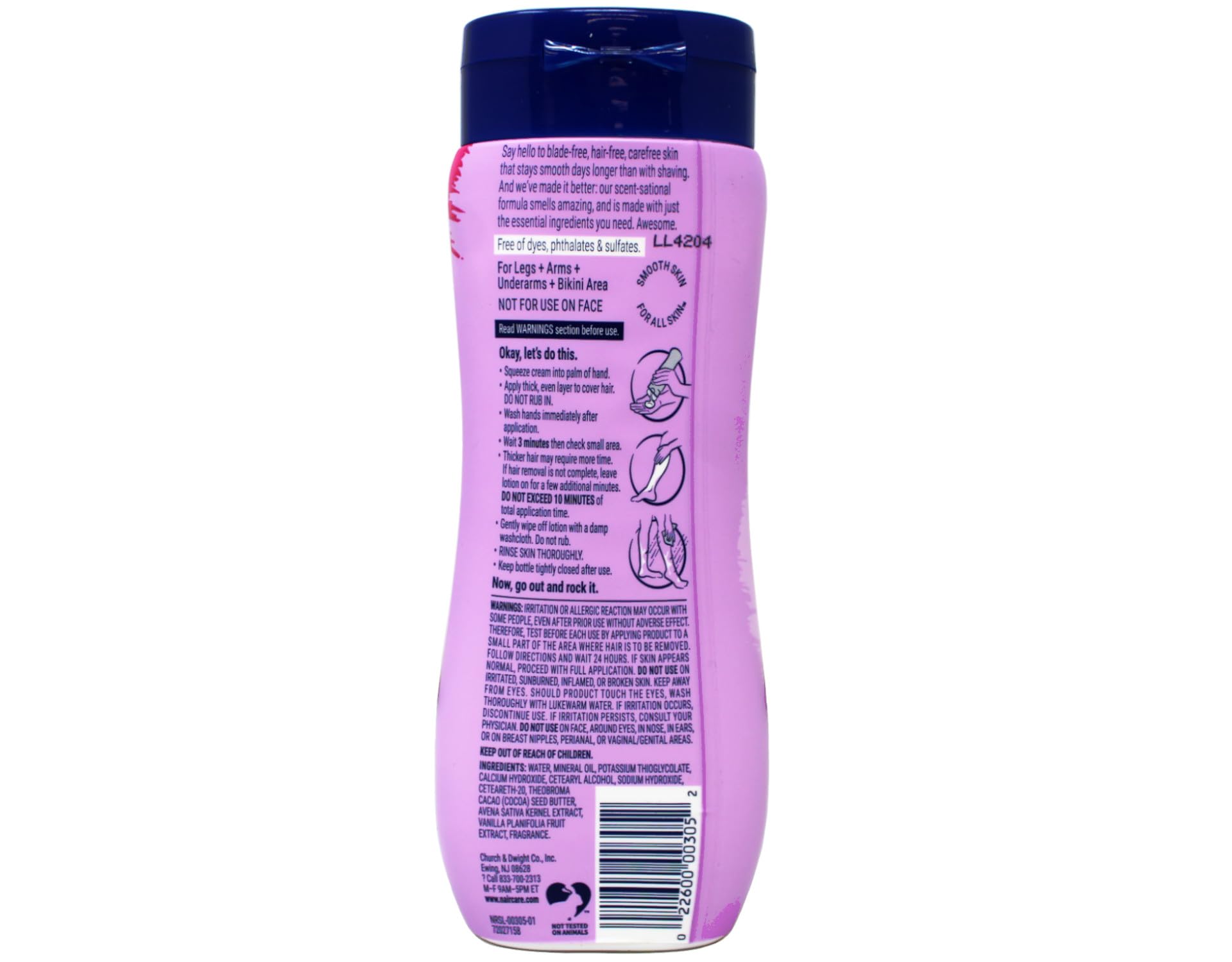 Nair pack of 3 box front view for convenient at-home hair removal.