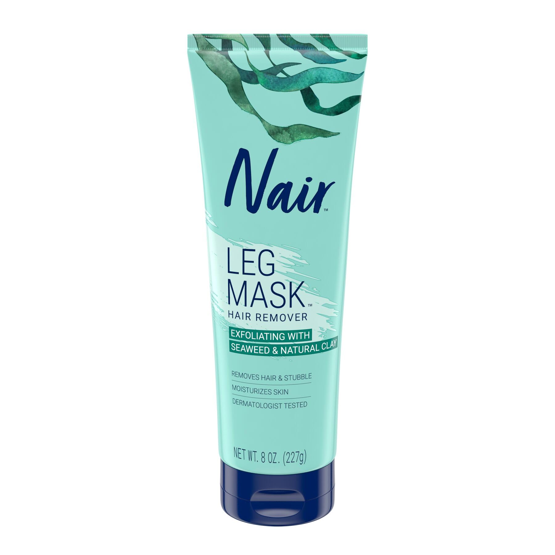 Nair Seaweed Leg Mask bottle shown for easy at-home hair removal