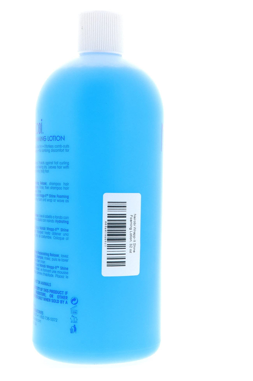 Nairobi Wrapp-It Shine Foaming Lotion application on hair demonstrates manageable shine potential.