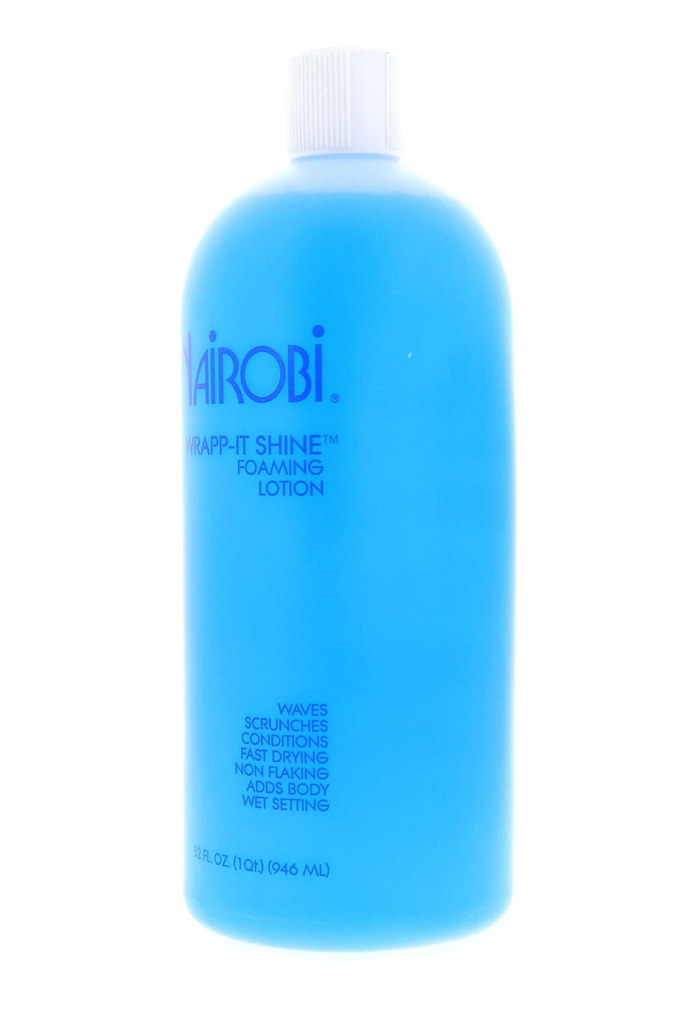 Nairobi Wrapp-It Shine Foaming Lotion pump-action demonstrates easy, mess-free dispensing.