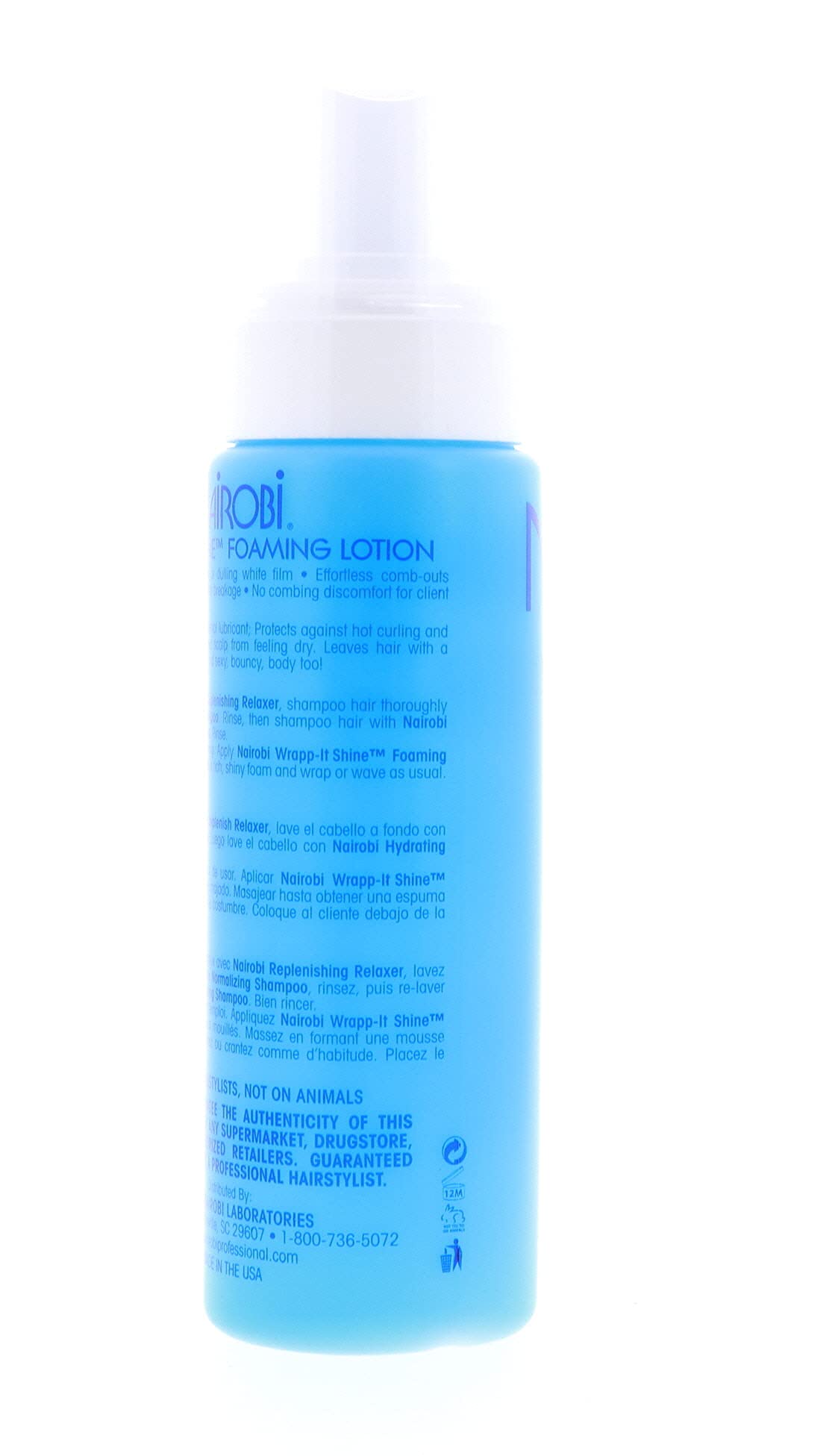 Nairobi Wrapp-It Shine-label-closeup shows brand promise of shine and care.