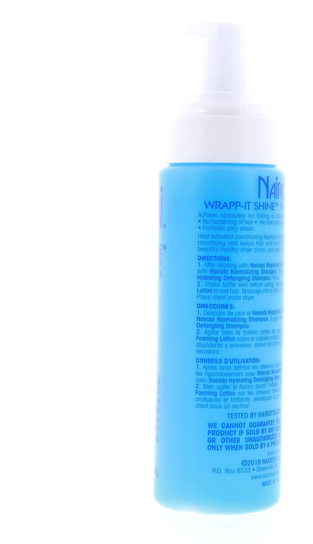 Nairobi Wrapp-It Shine-shine-finish illustrates glossy finish for protective styles.