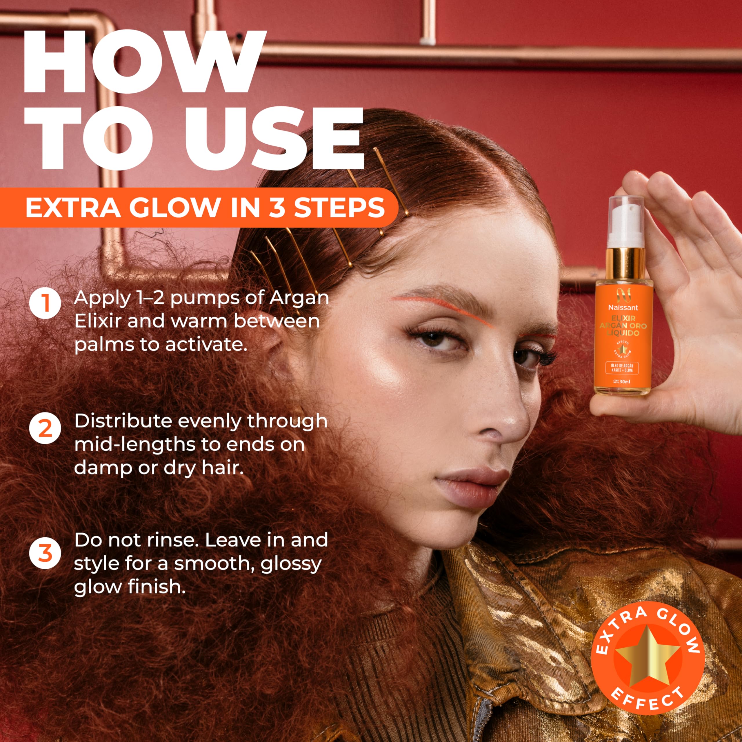 Naissant Elixir Argan Oil Hair Treatment smooths ends for lasting softness.