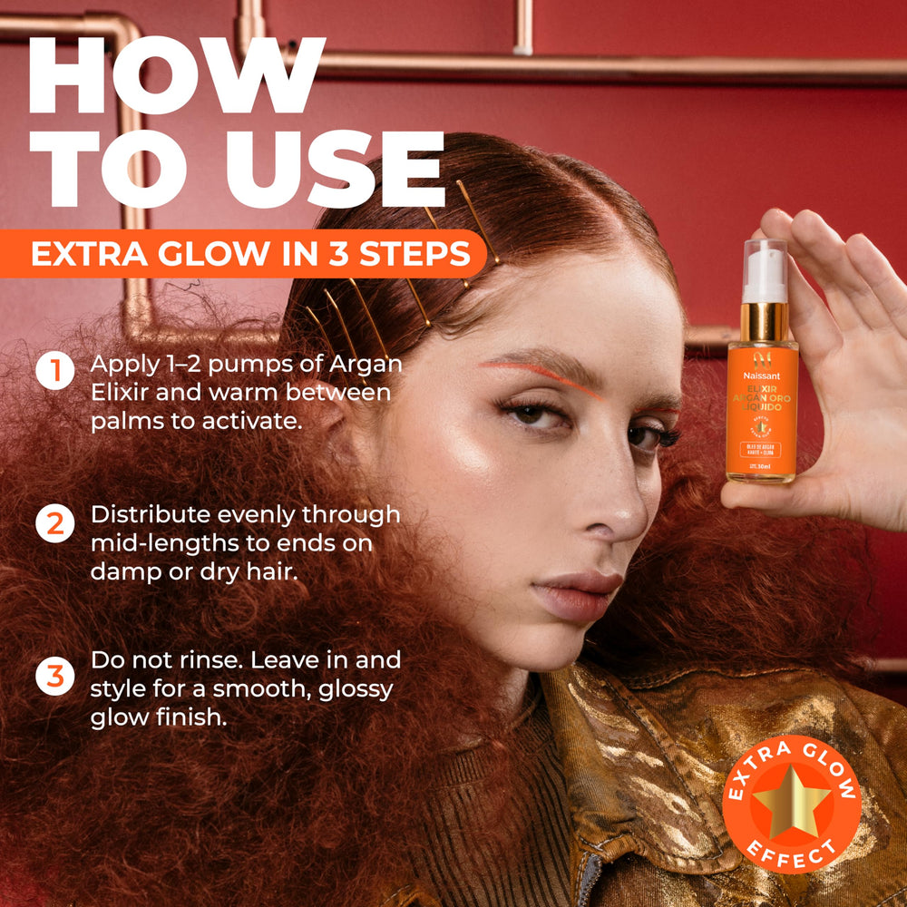 Naissant Elixir Argan Oil Hair Treatment smooths ends for lasting softness.