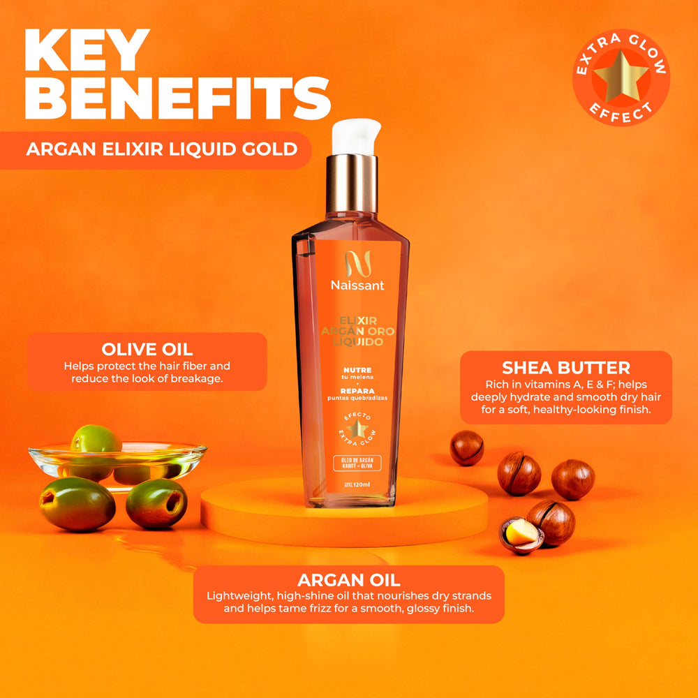 Naissant Elixir Argan Oil Hair Treatment protects against UV and heat exposure.