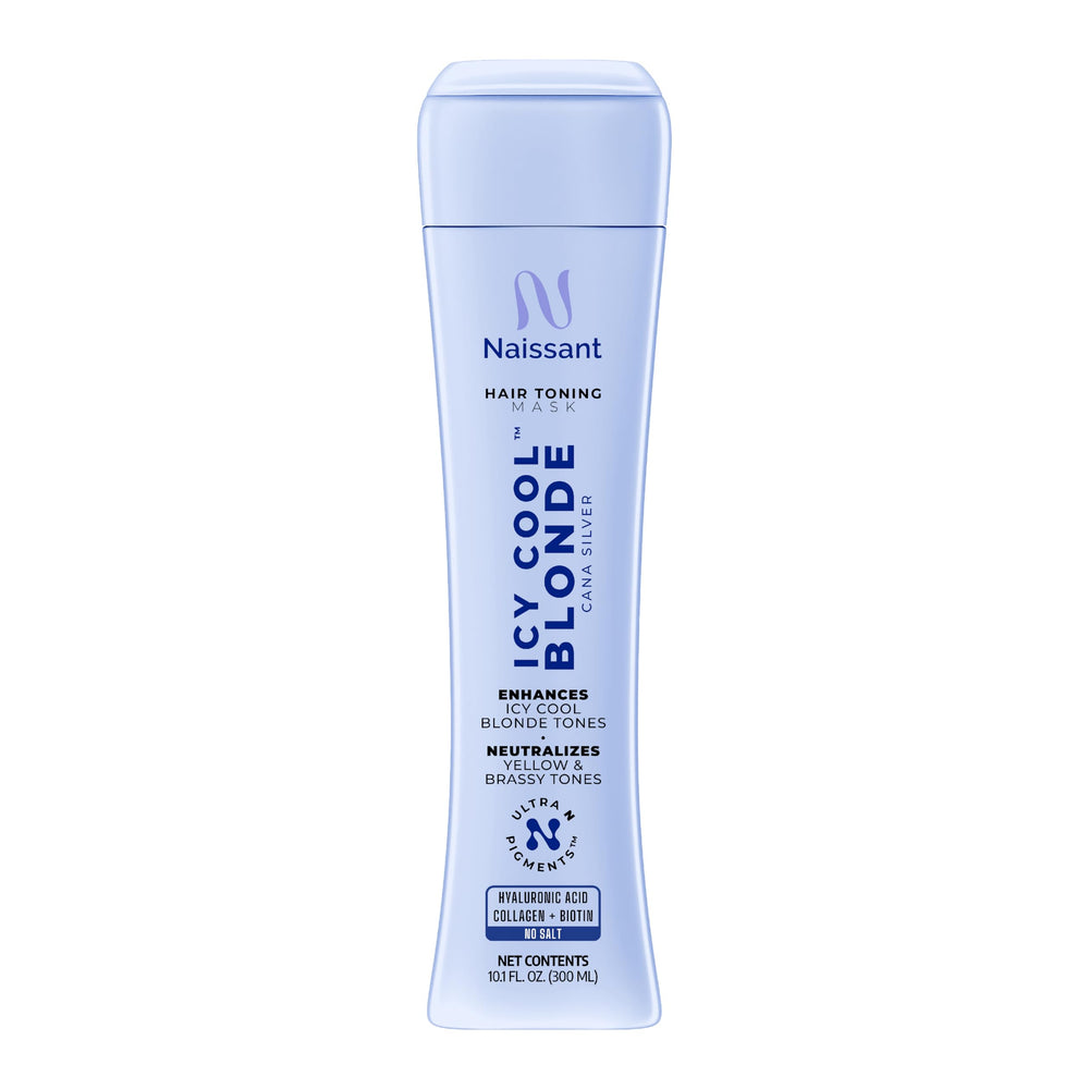 naissant Icy Cool Purple Toning Mask packaging highlights premium formula for cool-toned blonde maintenance.