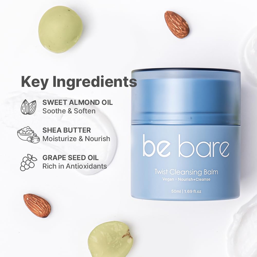 Naisture Bebare pore-care cleansing demonstration for smoother skin texture.