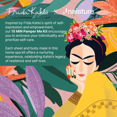 Naisture Frida Kahlo face mask close-up for potential radiant complexion