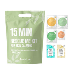 Naisture Rescue Me Kit face mask trio closeup, hydrating and skin-nourishing benefits.