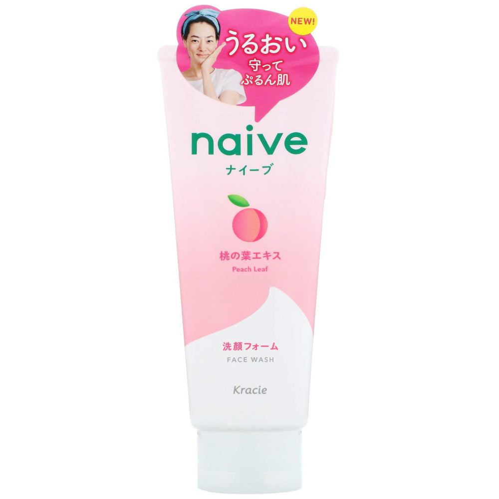 Naive facial cleansing foam peach delivers gentle cleanse with moisturizing feel and peach aroma