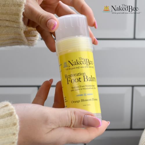 The Naked Bee foot balm cracked-heel-closeup emphasizes healing for rough, cracked heels.