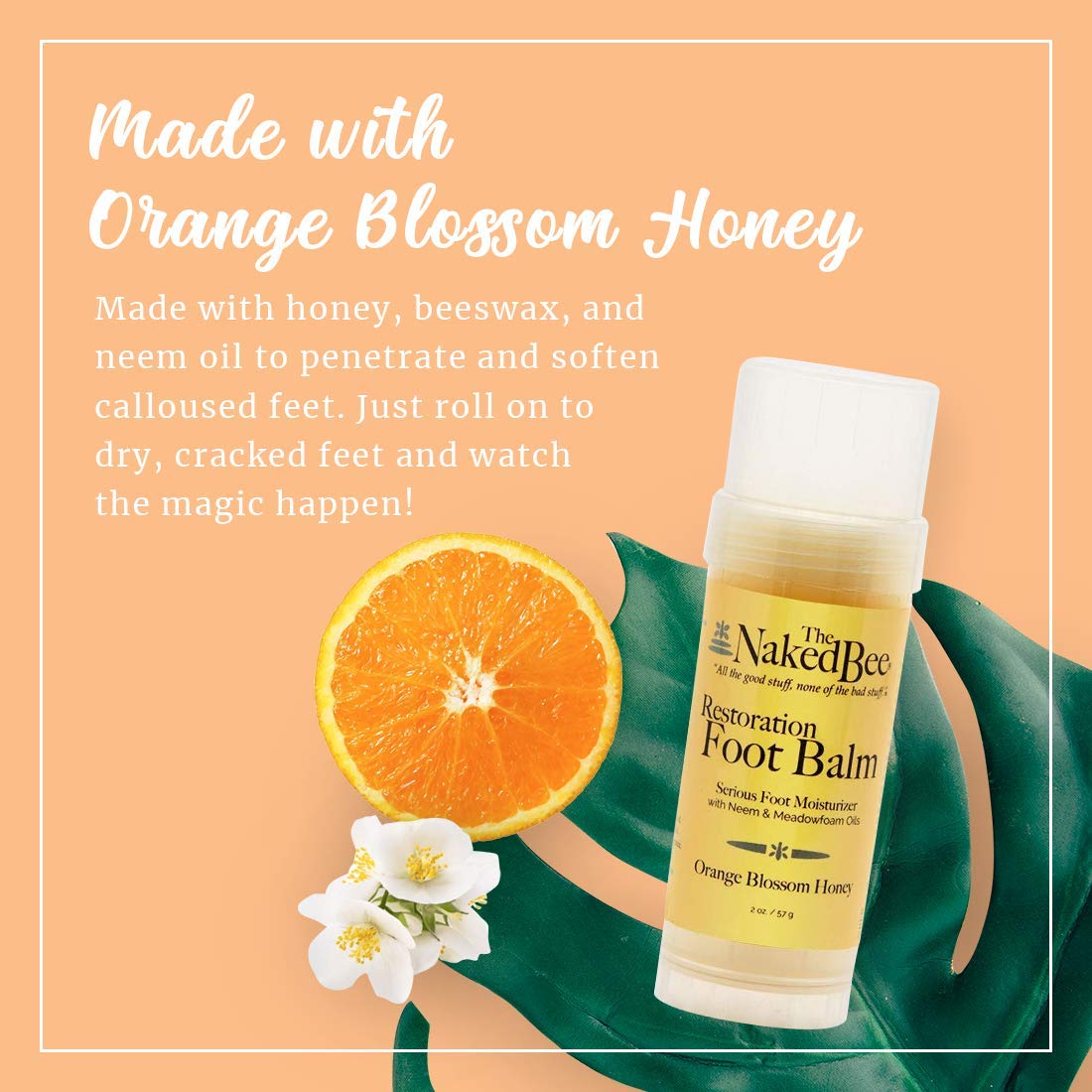 The Naked Bee meadowfoam-oil-barrier image highlights moisture retention and long-lasting softness.