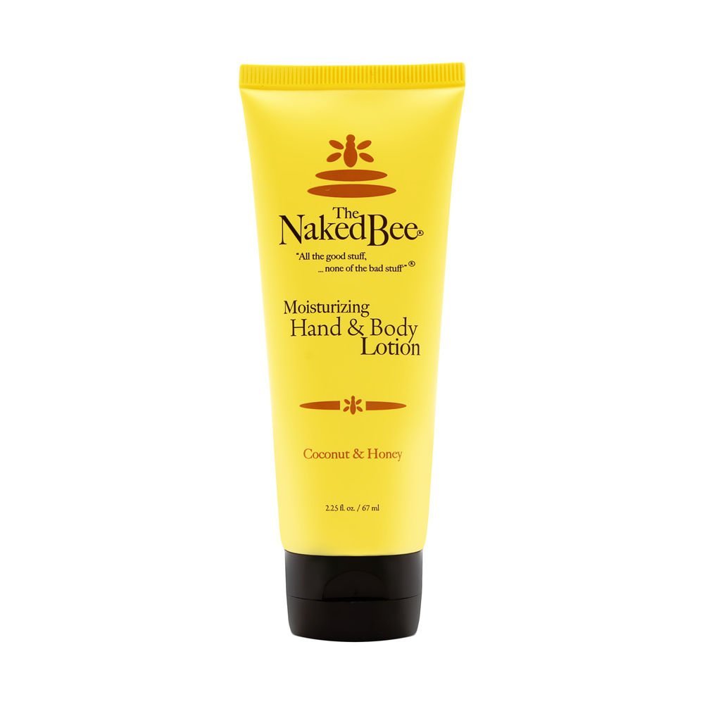 The Naked Bee nourishing body lotion coconut-honey scent provides daily hydration.