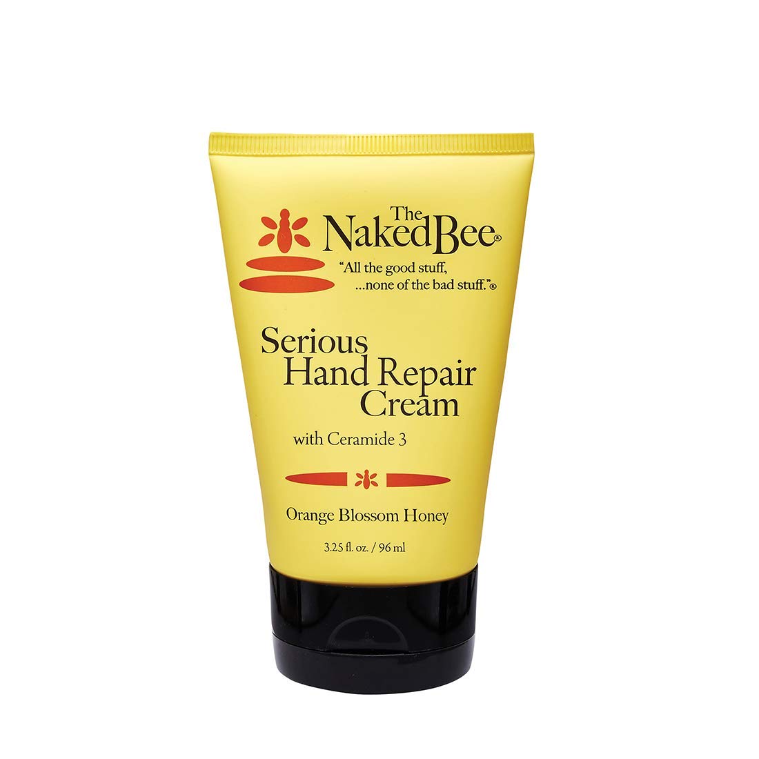 The Naked Bee orange blossom honey hand cream tube ready for use, delivering rich moisture.