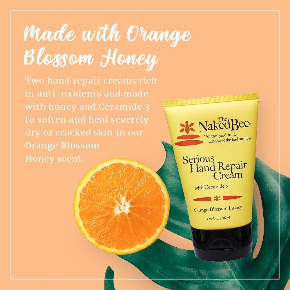 The Naked Bee shea butter and safflower oil ingredients highlight lasting hydration.