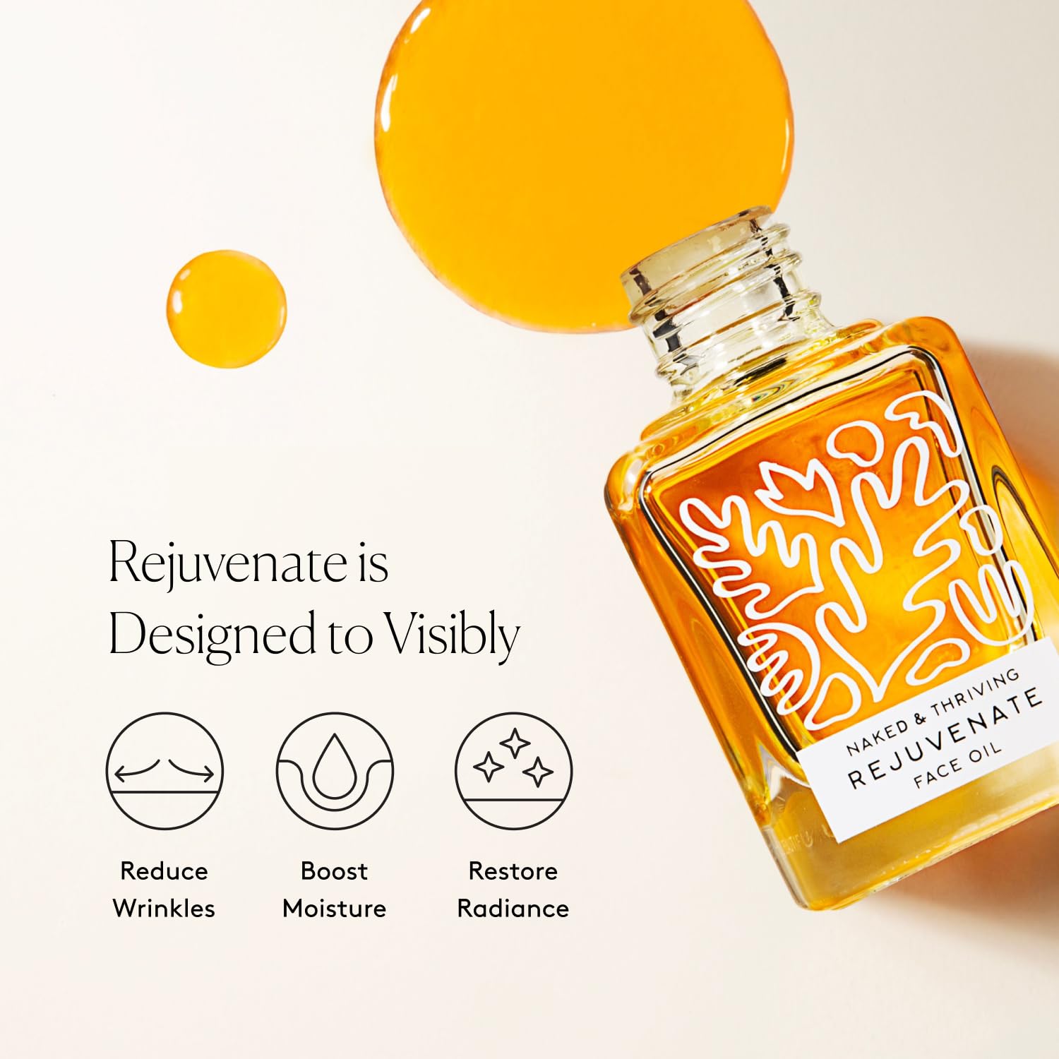 Naked & Thriving argan oil ingredient focus signals a silky, supple texture.