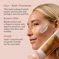 Nakery Beauty Retinol Cream texture close-up showing rich hydration for smoother skin