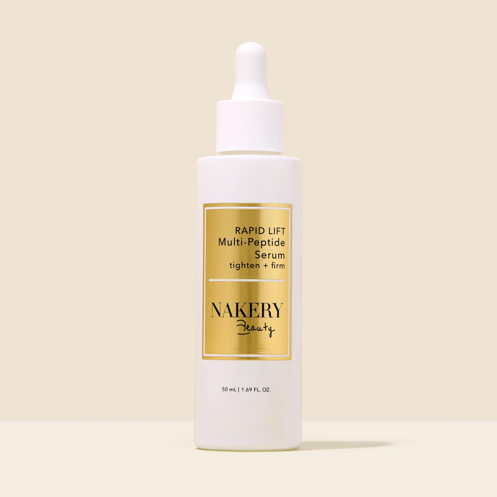 Nakery collagen serum sagging skin lift closeup suggesting firmer jawline