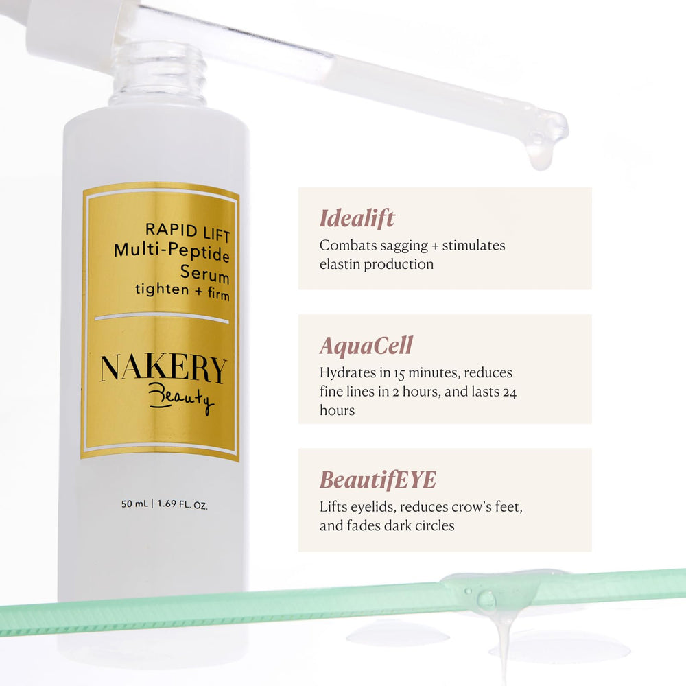 Nakery collagen serum texture closeup showing silky lightweight feel
